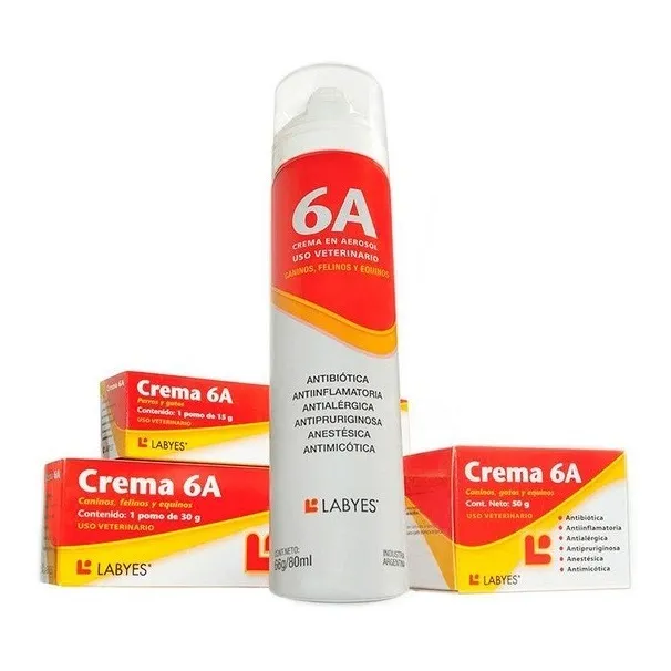 Crema 6a Antibiotica Antiinflamatoria Antialergica 30g