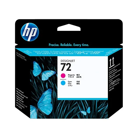 Cabezal de impresión HP 72 Magenta y Cyan (Cyan) C9383a