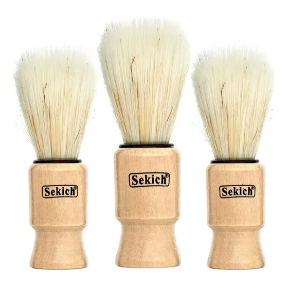 Kit 3 Pincel Barba Cerdas Macias Uso Espuma Barbear