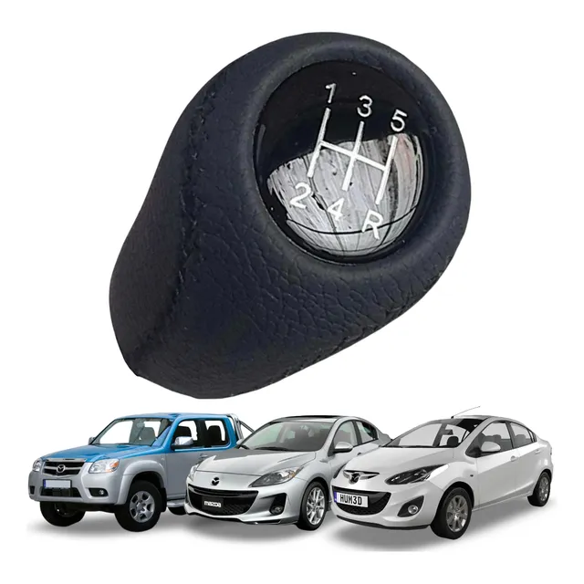 Pomo Pera Perilla  Forrado Cuero Mazda Bt50 Mazda2 Mazda 3