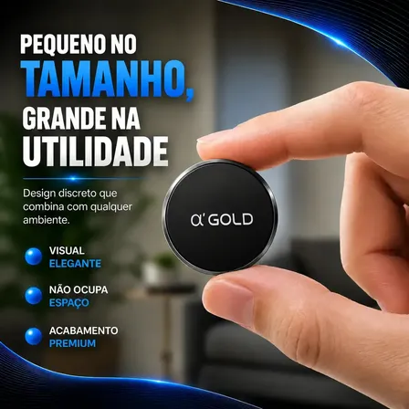 Suporte Veicular Magnético GOLD Universal Para Celular Rotação 360° Cor Aleatória Gps Carro