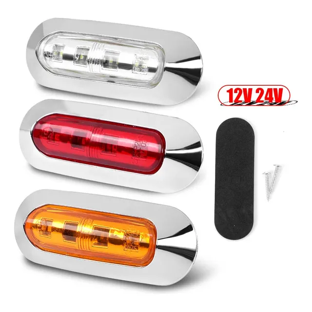 Luces Led Laterales Para Camiones Trailer Gandola 12v 24v