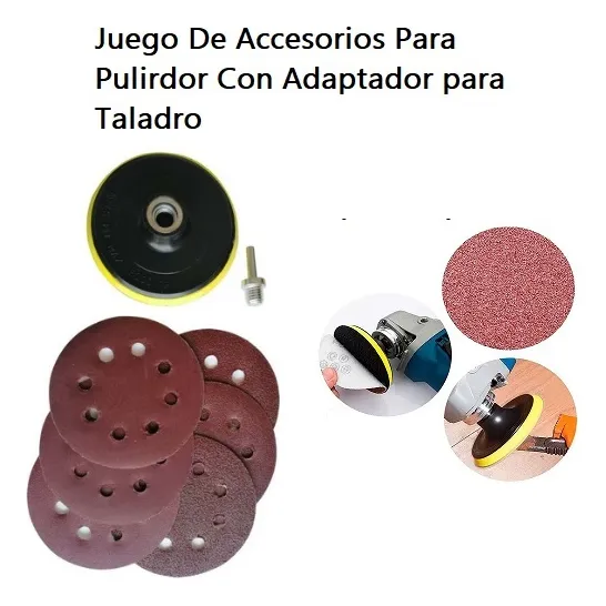 Juego De Accesorios Para Pulirdor Con Adaptador Para Taladro
