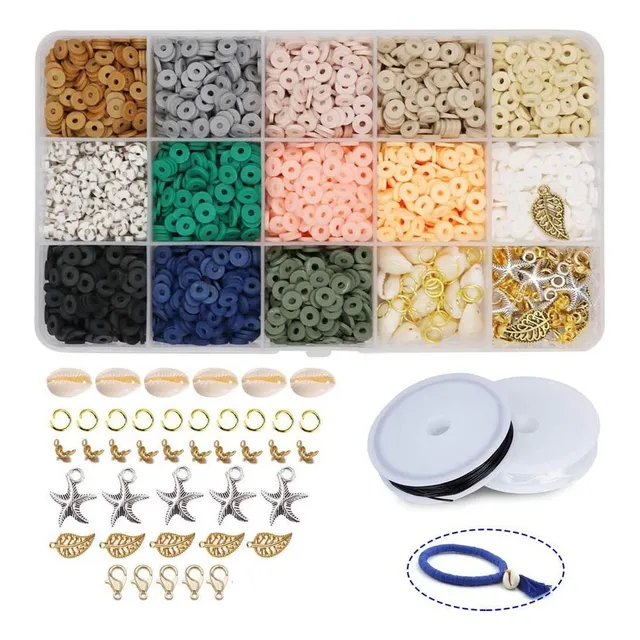 2600 Piezas Cuenta Plana De Arcilla Polimérica For Pulsera