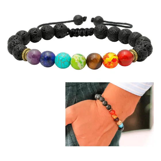 Pulseras De Piedras Naturales Hombre Mujer 7 Chakras
