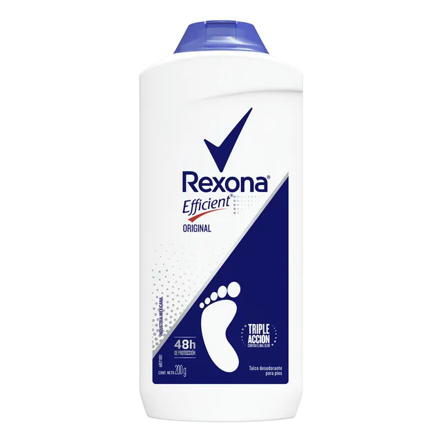 Talco desodorante Rexona para pies Efficient Original 24h