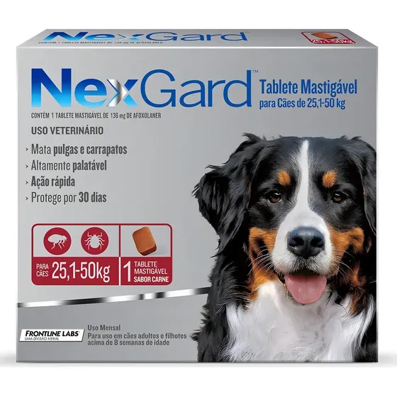 Nexgard Boehringer 25-50kg 1 Comprimido Antiparasitario | Cuotas sin interés