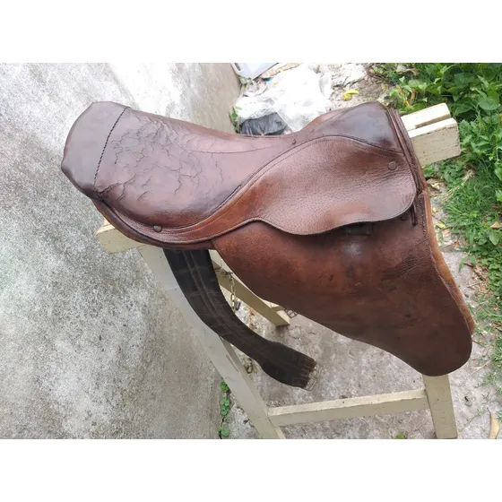  Montura De Polo Salto De Cuero Equitación Sin Estribos