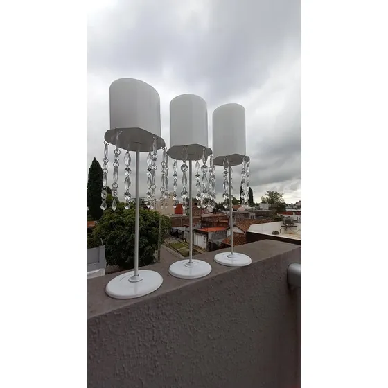 25 Base De Hierro -centro De Mesa Con Cairel - Vela-floral
