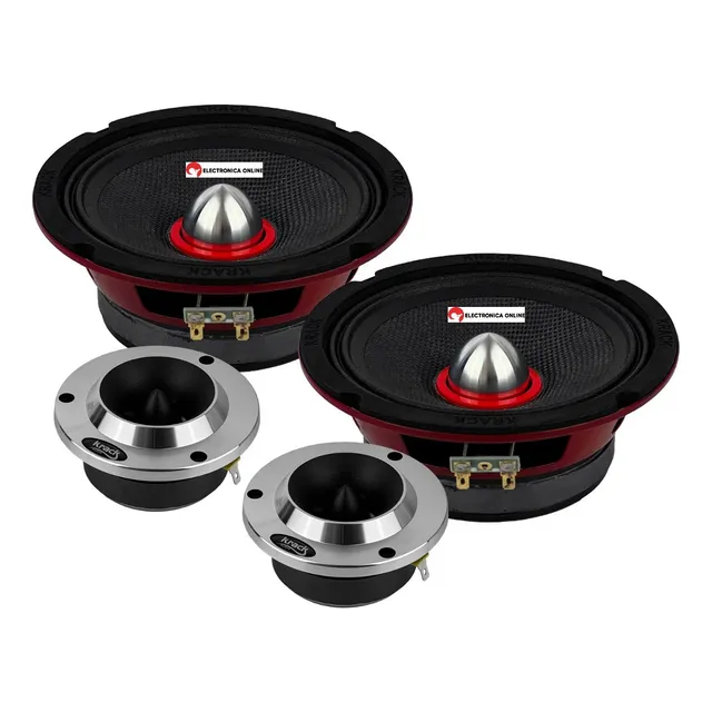 Set De Medios Krack Audio 6.5 PLG Open Show Kevlar 420w 