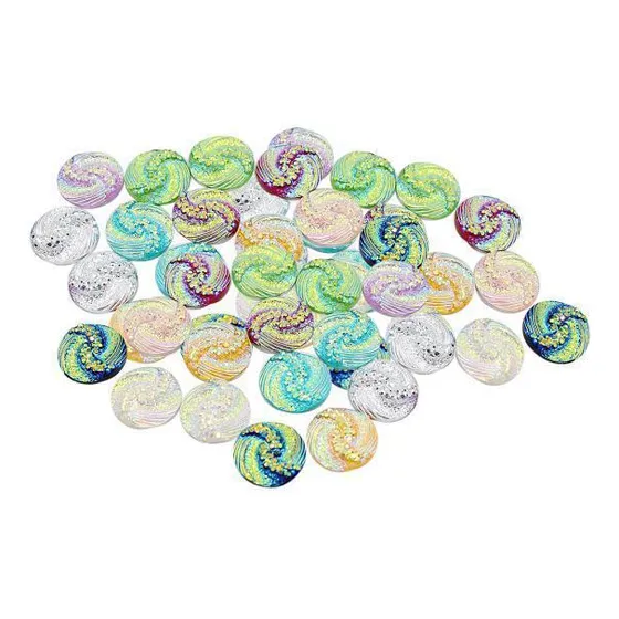 Conjunto De 50 Piezas De Adornos De Resina Brillante