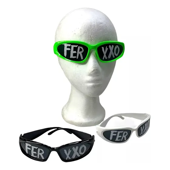 Gafas Feid, Gafas Ferxxo Gafas Sol Lente Negro Halloween Varilla Al Azar Armazón Al Azar