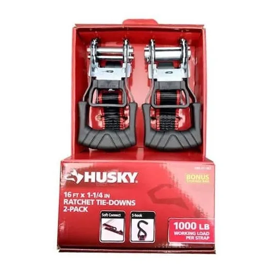 Pack Cincha Para Amarre Husky  1.1/4 X 16pie X 1000lb (2pza)