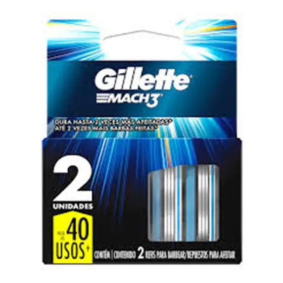 Gillette Hojillas Repuesto Afeitadora Mach3 4und Origina Usa