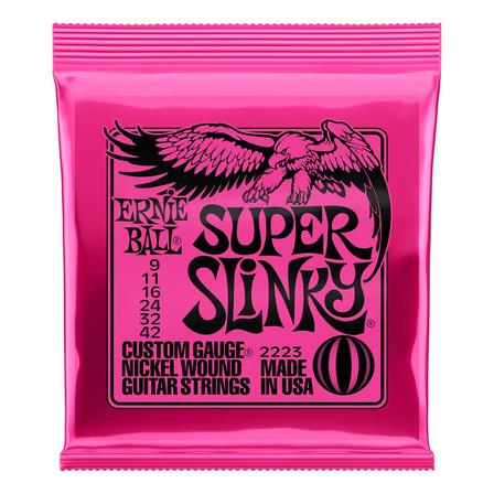 Encordoamento Guitarra 009 Ernie Ball Super Slinky Níquel Encordoamento Guitarra 009 Ernie Ball Super Slinky Níquel