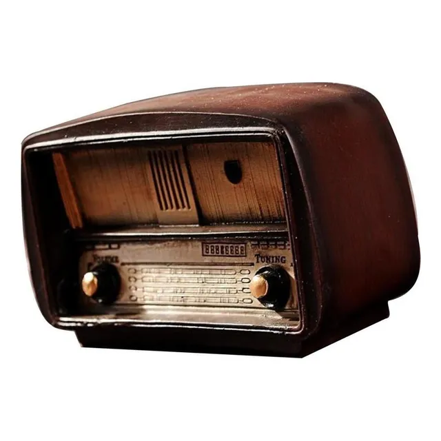 - Radio Ornamento De Resina De Retro Colección Decoración
