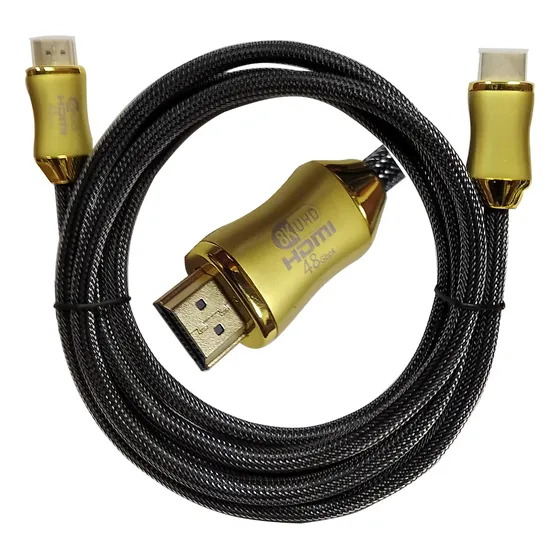 Cable Hdmi 2.1 Chapado En Oro 8k 60hz 48gbps 2mts Tv Ps5