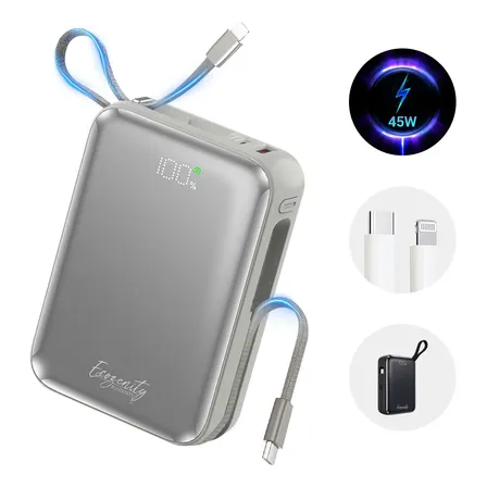 Powerbank 20000mah 45w Pb Carregamento Rápido 2 Tipos De Cab