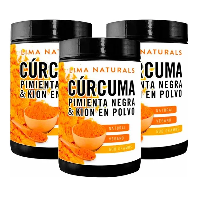Cúrcuma Pimienta Negra Kion En Polvo - 500g - Lima Naturals 