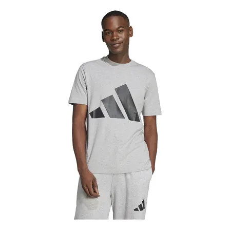 Camiseta Masculina Essentials Big Logo adidas Mgreyh/black Liso M Lisa