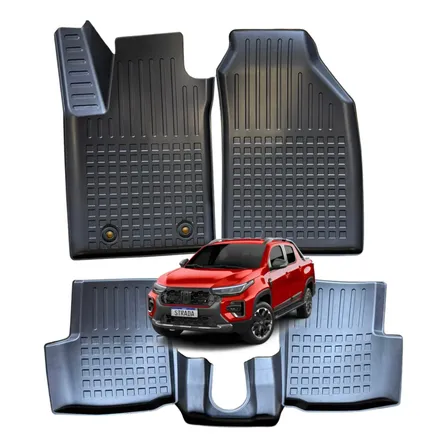 Tapete Borracha Borda Alta Nova Fiat Strada 2020 A 2026 Cabine Dupla