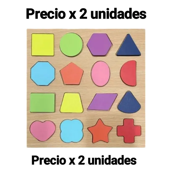 Tabla Rompecabezas Números Y Figuras X 2 Unidades