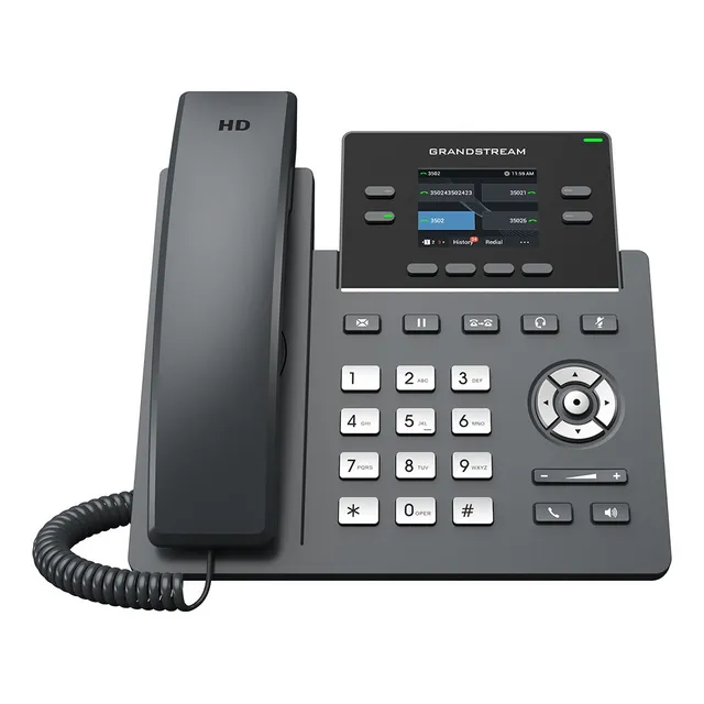 Teléfono IP empresarial Grandstream GRP2612w de 4 líneas con wifi