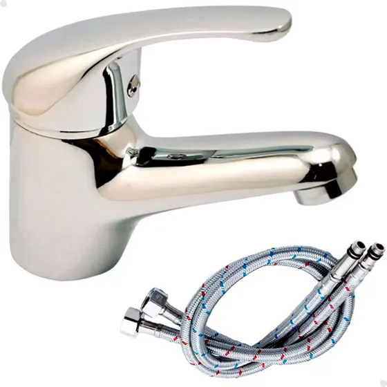 Torneira Monocomando Lorben Mesa Banheiro Bica Baixa Cromado Cor Prateado