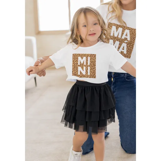 Falda Corta Infantil Femenino Negro Mp 101038