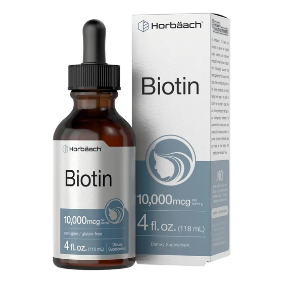 Suplemento Horbaach Biotina Liquid Drops 10000 Mcg 120 Ml