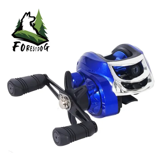 Carretilha Forestdog J1029 17 Rolamentos 7.2:1 Drag 8kg Direita Preto/Azul