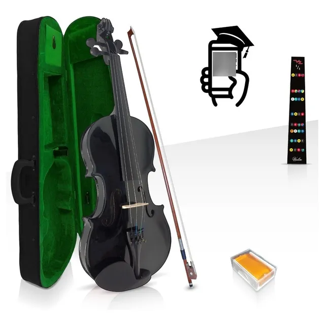 Violín Divarius 4/4 Estudiante Acesorios De Color Negro