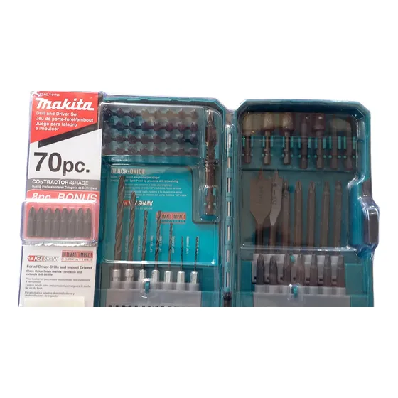 Juego De Mechas Y Destornilladores P/taladros Makita 70 Pzas