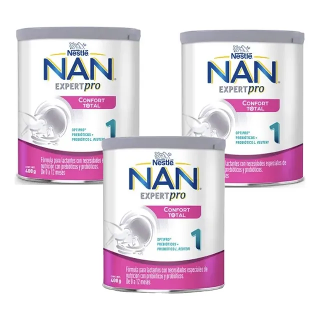 Nan Expert Pro Confort Total 1 De 400g Pack De 3 Latas