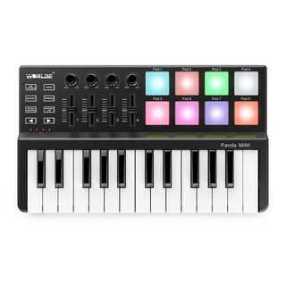 Mini Teclado Midi Worlde Panda De 25 Teclas Con Puerto Usb Mini Teclado Midi Worlde Panda De 25 Teclas Con Puerto Usb