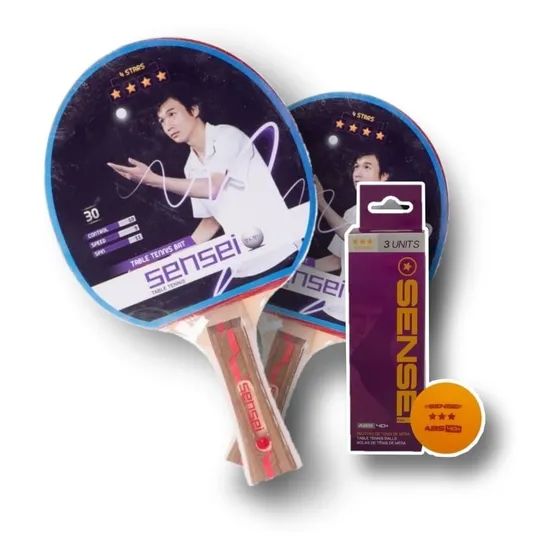 Combo Ping Pong Sensei 4 Estrellas Profesional Sensei Oferta