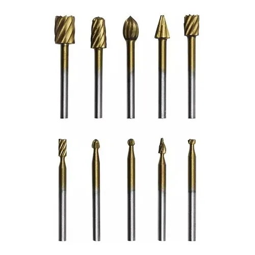 Kit 10 Fresas Puntas Tallar Pulir Grabar Dremel Madera Metal