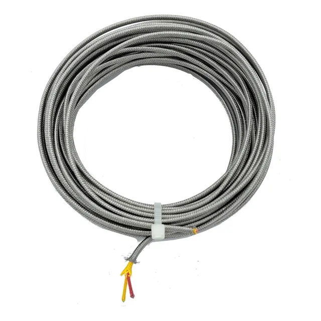 Cable Para Termopar Tipo K Cal.20 Fibra Y Malla: 10 Metros