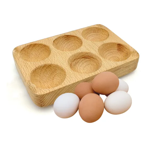 Soporte Madera Para Huevo Utilizable Refrigerador Cocina -