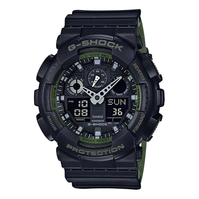 Reloj Casio G-shock Ga-100l-1a Analogico Militar Original