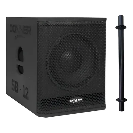 Kit Caixa Subwoofer Passivo 12 Polegadas Haste Alongadora 60 Preto 127/220v