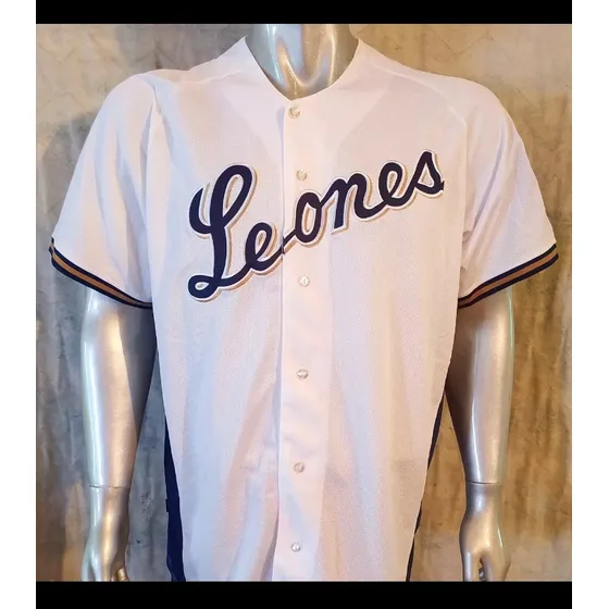 Camisa Blanca De Caballero, Talla L, Leones Del Caracas