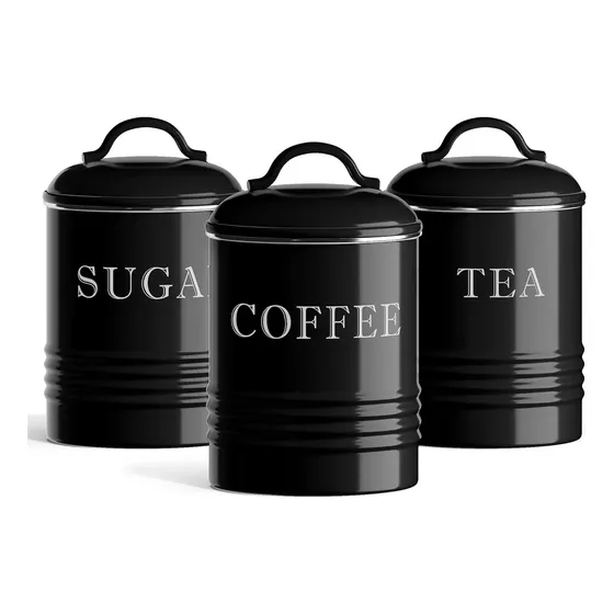 Set De Potes Recipientes De Cocina  Para Té, Café Y Azúcar