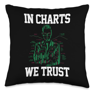 In Charts We Trust Candlesticks | Stock Market Throw Pillow, In Charts We Trust Candlesticks | Stock Market Throw Pillow,