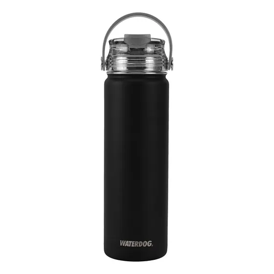Botella Térmica Waterdog Akwa 650ml Acero Inoxidable C/pico Color Negro
