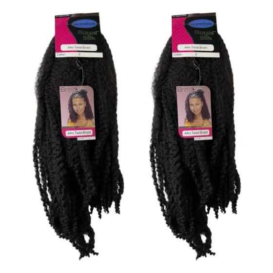 Kit Com 2 Cabelo Afro Twist Braid Marley Hair Cherey 100g