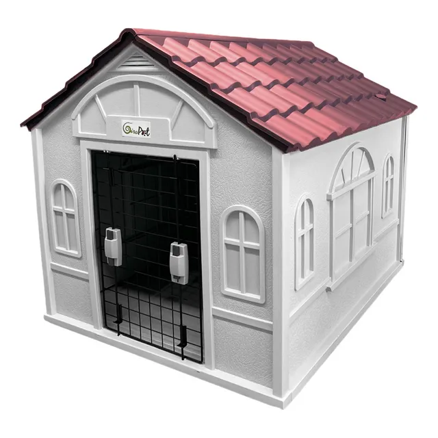 Casa Para Perros 75x63x65 Térmica Con Puerta Rojo