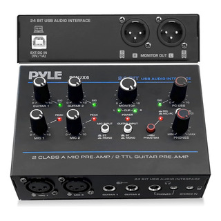 Interfaz De Audio Usb Pyle Pmux6 Con Entradas De Micrófono/g Interfaz De Audio Usb Pyle Pmux6 Con Entradas De Micrófono/g