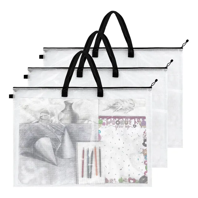 Bolso De Arte Grande, Negro, 61x91 Cm, Para Documentos Y Art