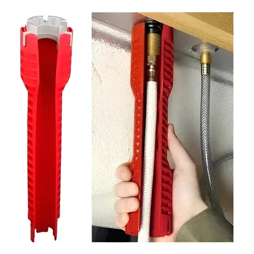 Llave Inglesa Llave Gasfiter Llave Dado Hexagonal Francesa Color Roja